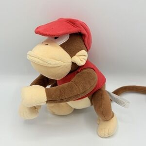 Nintendo Super Mario Bros Diddy Kong Plush Doll Soft Toy 2017 8"